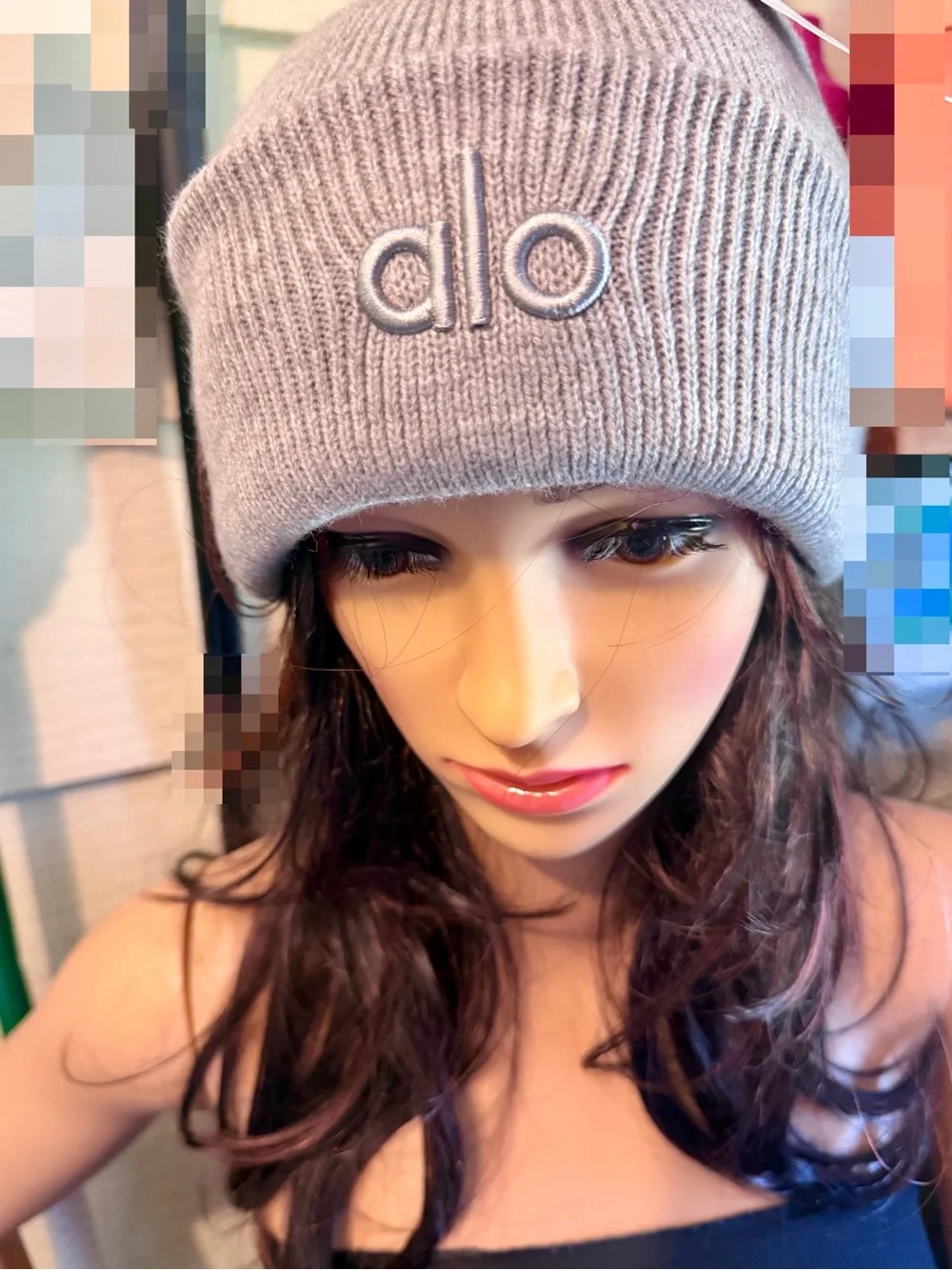 ALO Yoga Ribbed Beanie Hat - Light Gray - Picture 8 of 15